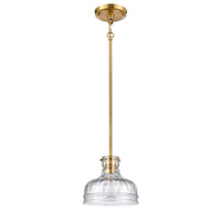 Orinoco 8'' Wide 1-Light Mini Pendant - Satin Brass