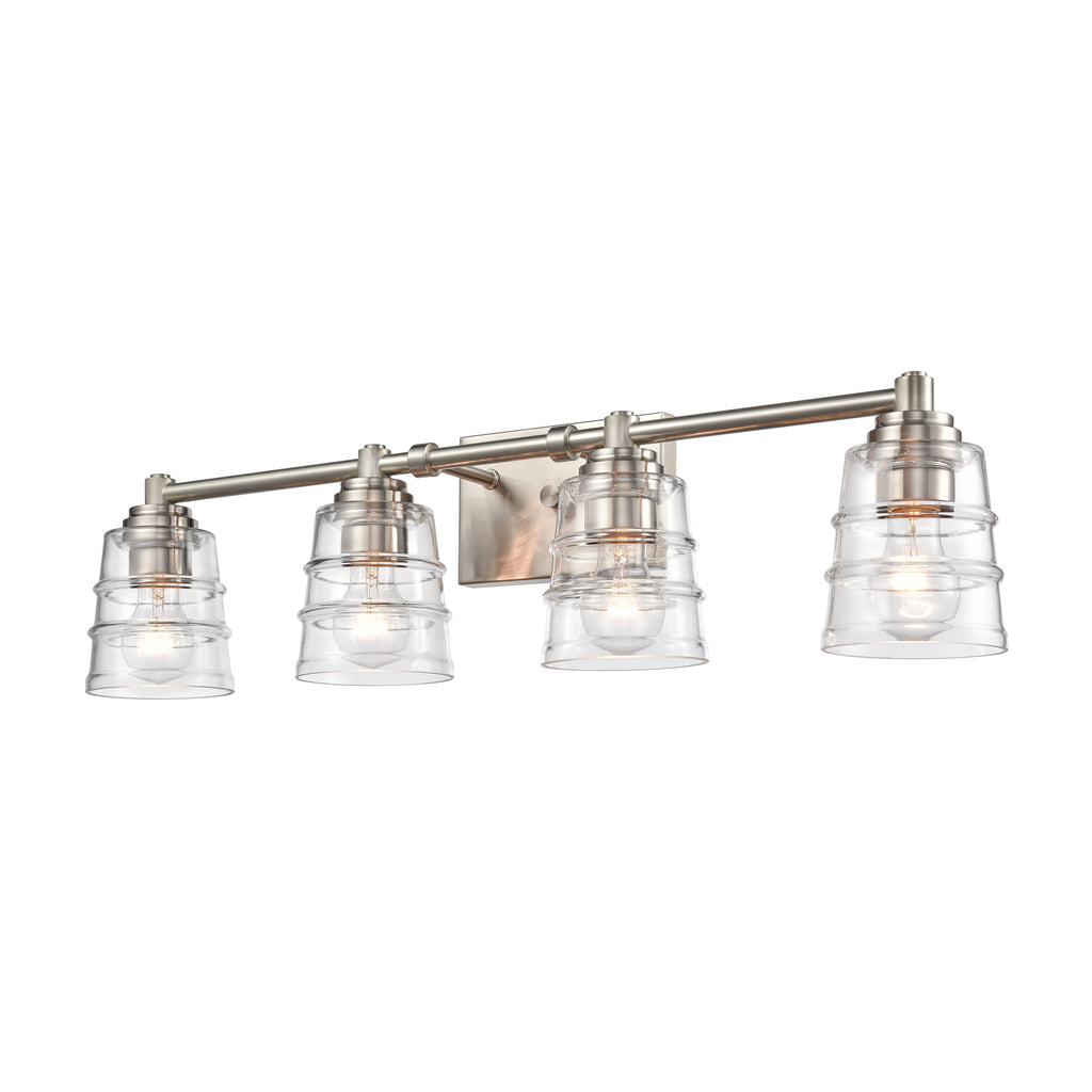 Pulsate 30.25'' Wide 4-Light Vanity Light - Satin Nickel