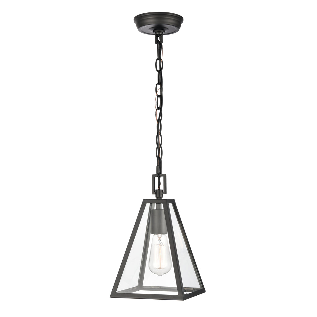 Tangent 7'' Wide 1-Light Mini Pendant - Matte black