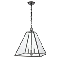 Tangent 16'' Wide 3-Light Pendant - Matte black