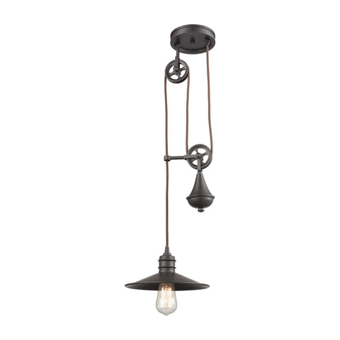 Spindle Wheel 1 Pendant Oil Rubbed Bronze