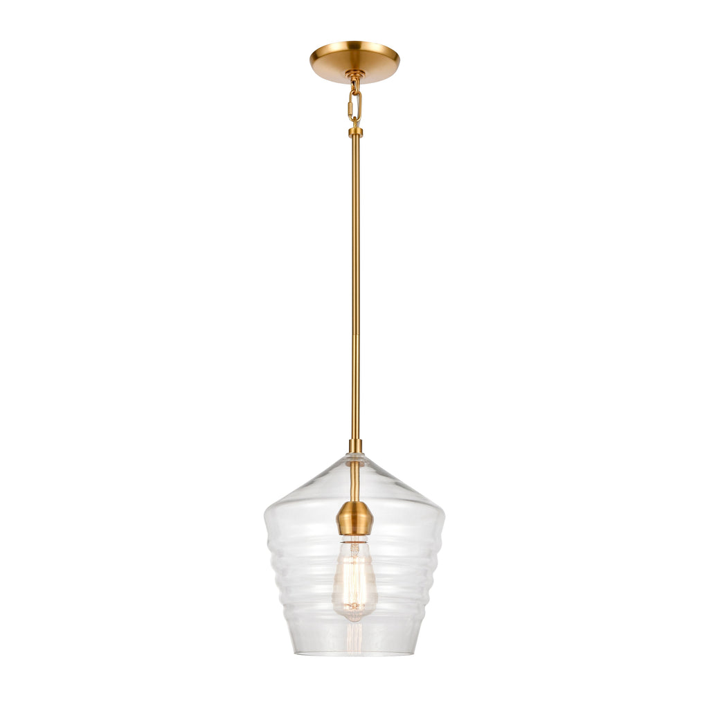 Konis 10'' Wide 1-Light Mini Pendant - Satin Brass