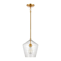 Konis 10'' Wide 1-Light Mini Pendant - Satin Brass