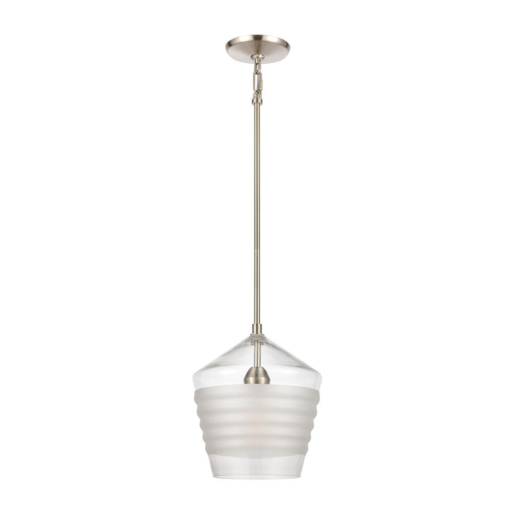 Konis 10'' Wide 1-Light Mini Pendant - Satin Nickel