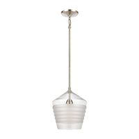 Konis 10'' Wide 1-Light Mini Pendant - Satin Nickel