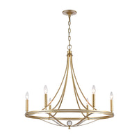 Noura 31.5'' Wide 6-Light Chandelier - Champagne Gold