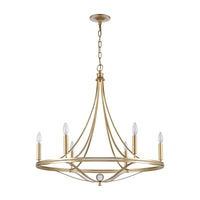 Noura 31.5'' Wide 6-Light Chandelier - Champagne Gold