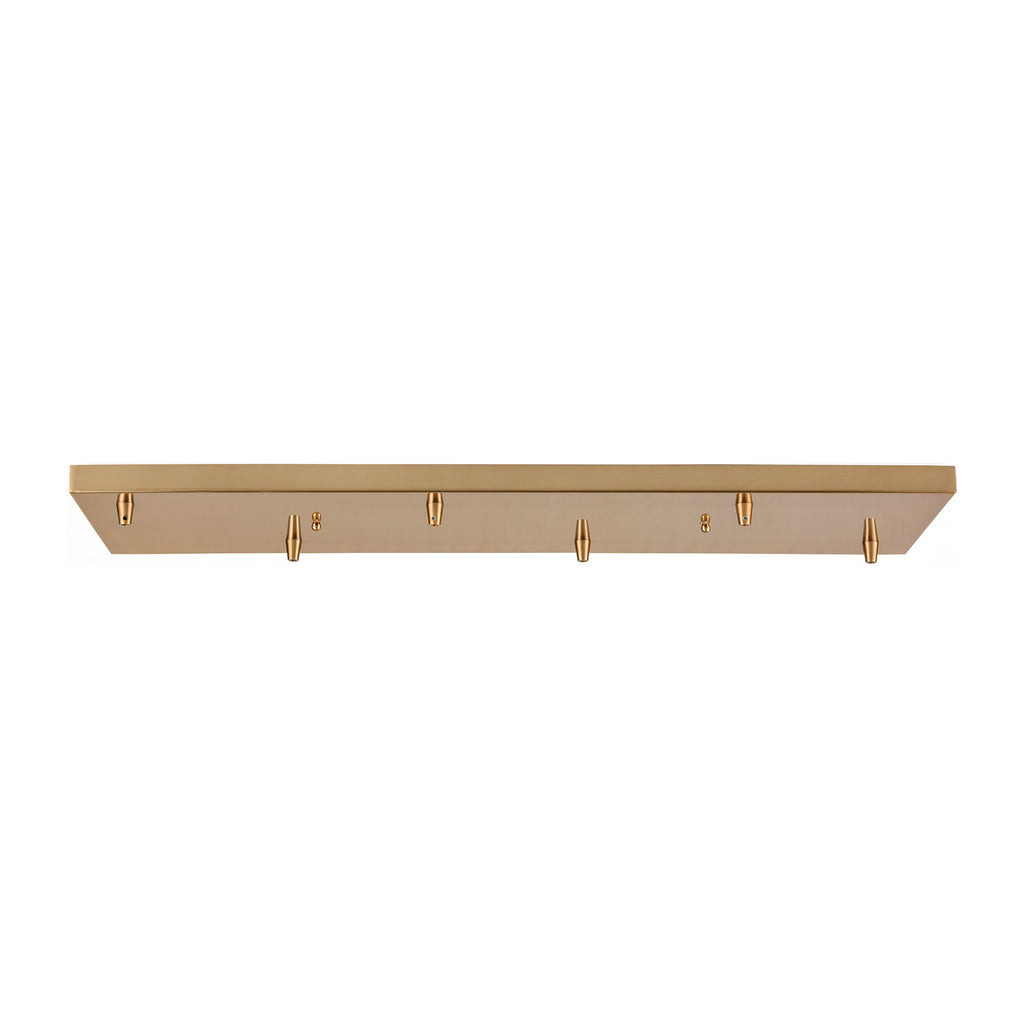 Pendant Options 6-Hole Linear Pan for Pendants in Satin Brass