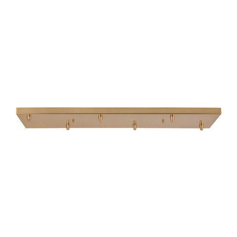 Pendant Options 6-Hole Linear Pan for Pendants in Satin Brass