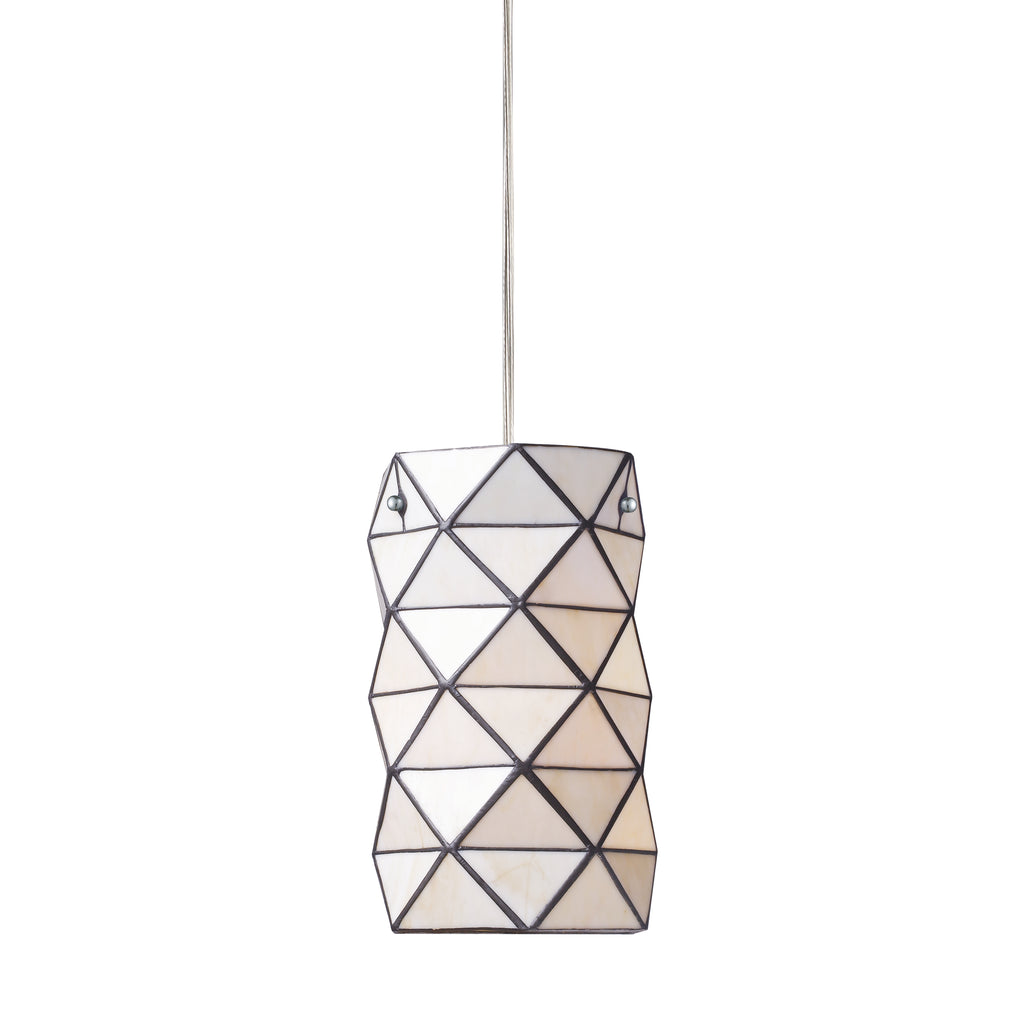 Tetra 1-Light Mini Pendant in Polished Chrome with Geometric Glass                                   