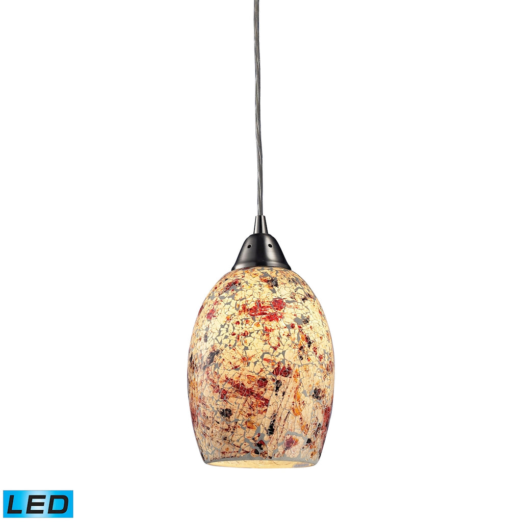 Avalon 1-Light Pendant in Satin Nickel - LED Offering Up To 800 Lumens (60 Watt Equivalent) with Ful