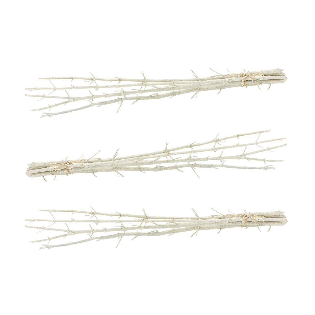White Mulberry Stick Bunch - Set of 3
