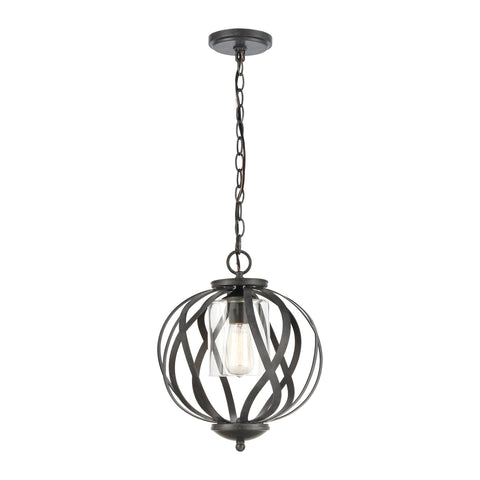 Daisy 4-Light Pendant in Midnight Bronze with Clear Glass
