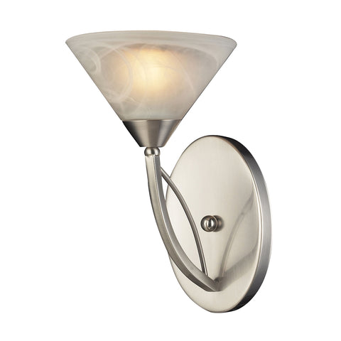 Elysburg Collection 1-Light Satin Nickel Wall Sconce