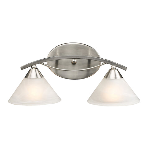 Elysburg Collection 2-Light Wall Sconce in Satin Nickel