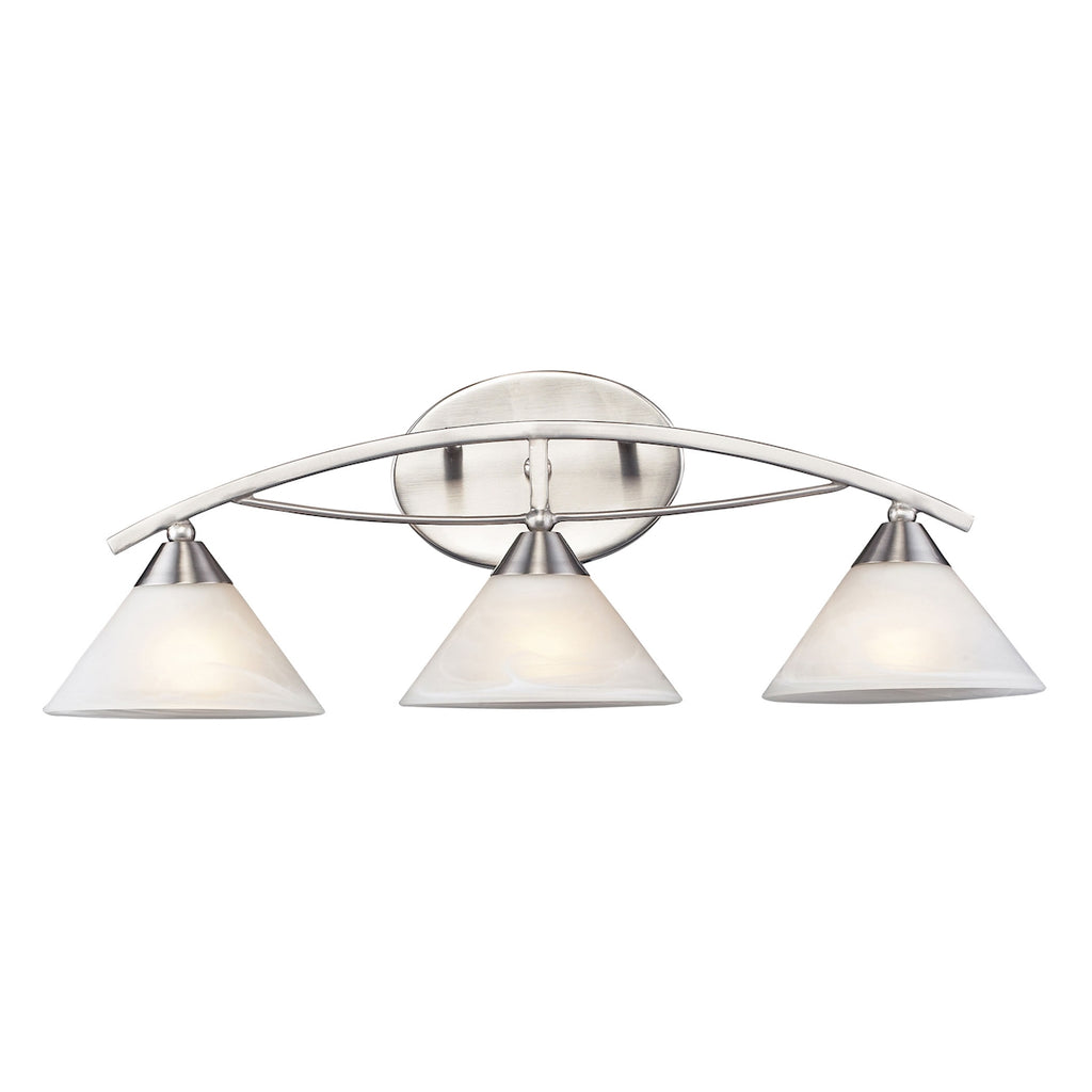 Elysburg Collection 3-Light Wall Sconce in Satin Nickel