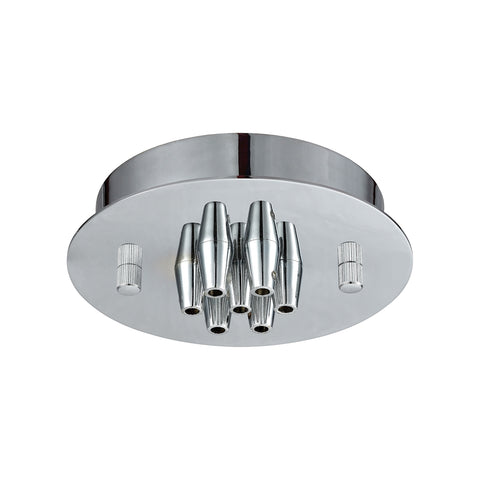 Pendant Options 7 Light Small Round Canopy in Polished Chrome