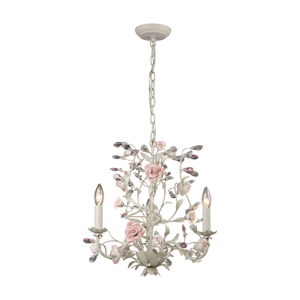 D Heritage 3-Light Chandelier in A Cream Finish
