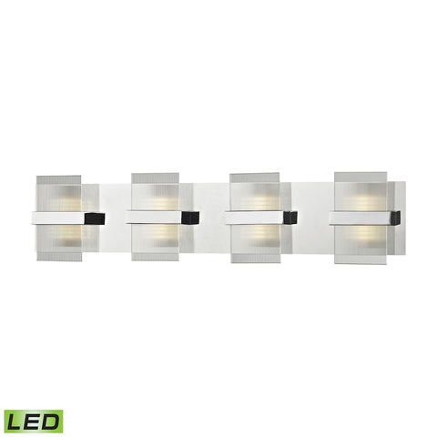 Desiree Integrated LED Vanity in Polished Chrome with Clear Lined Glass