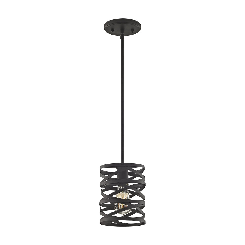 Vorticy 1 Light Pendant in Oil Rubbed Bronze - Includes Recessed Lighting Kit