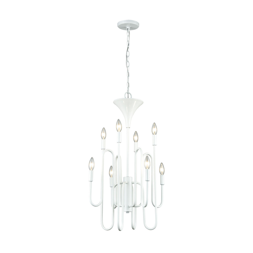 Decatur 8 Chandelier Matte White