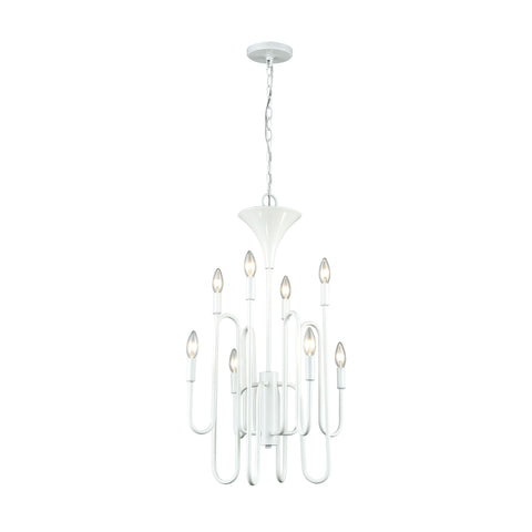 Decatur 8 Chandelier Matte White