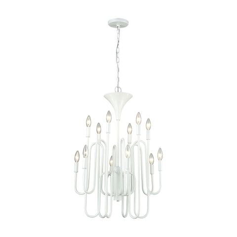 Decatur 12 Chandelier Matte White