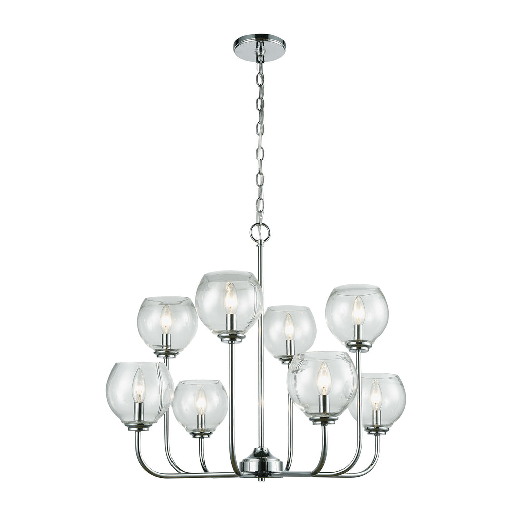 Emory 8 Chandelier Polished Chrome