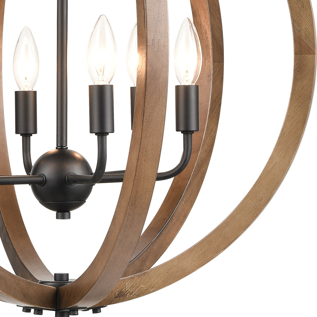 Barrow 22'' Wide 6-Light Chandelier - Matte Black