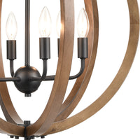 Barrow 22'' Wide 6-Light Chandelier - Matte Black