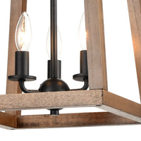 Barrow 12'' Wide 3-Light Chandelier - Matte Black