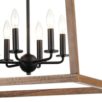 Barrow 22'' Wide 6-Light Chandelier - Matte Black