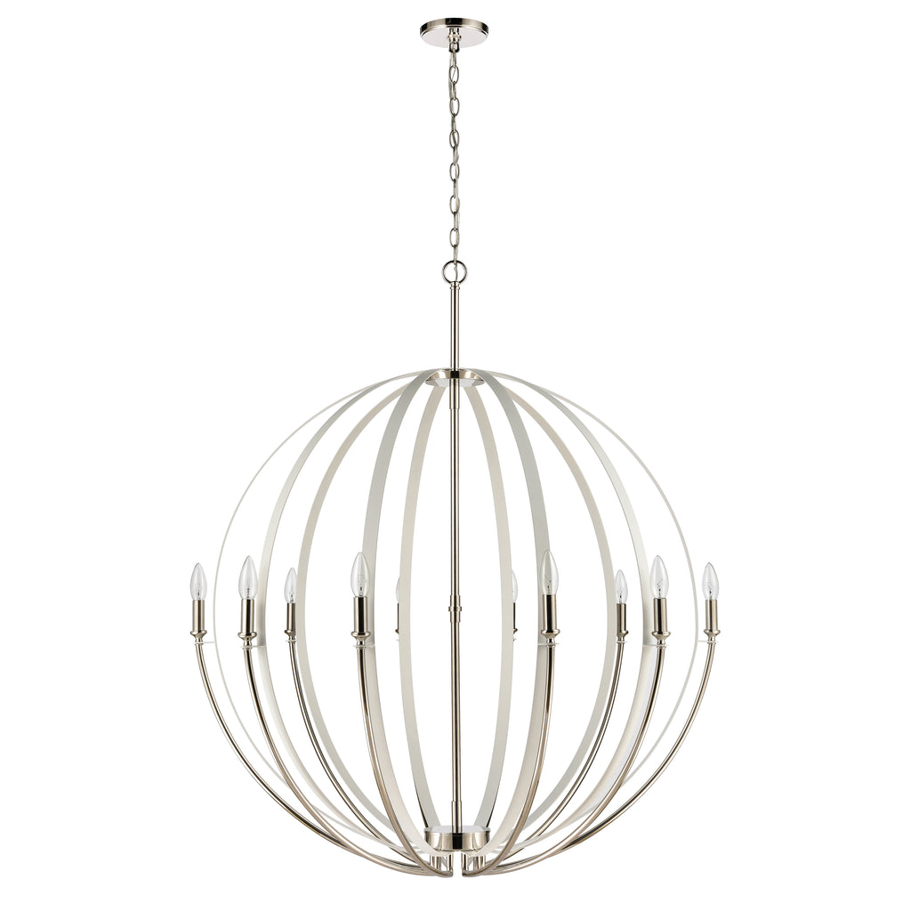 Rotunde 38'' Wide 10-Light Chandelier - Matte White