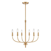 Newland 21'' Wide 6-Light Chandelier - Satin Brass