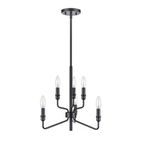 Saginaw 18'' Wide 6-Light Chandelier - Matte Black