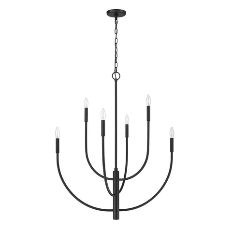 Continuance 30'' Wide 6-Light Chandelier - Charcoal