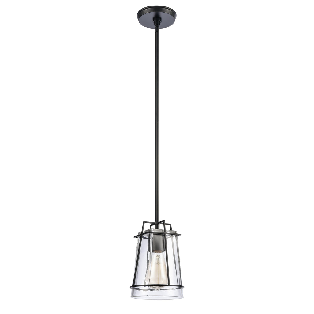 Square To Round 6'' Wide 1-Light Mini Pendant - Matte Black