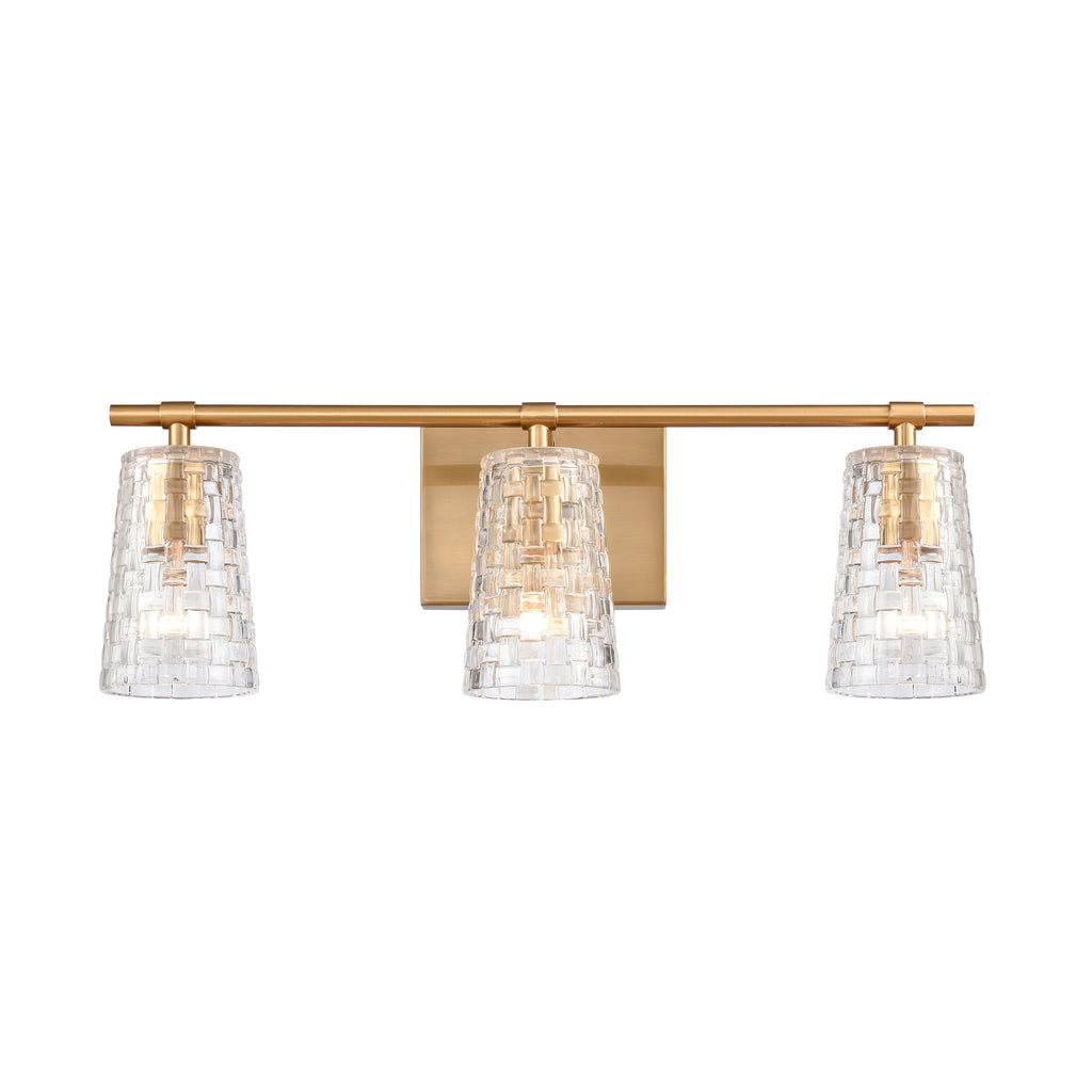 Lightweave 22'' Wide 3-Light Vanity Light - Satin Brass