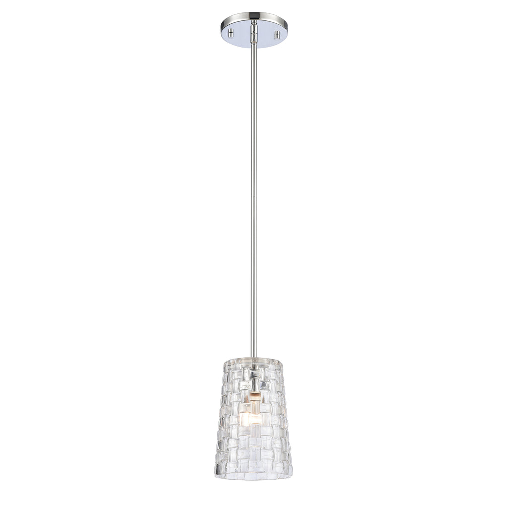 Lightweave 5.5'' Wide 1-Light Mini Pendant - Polished Nickel