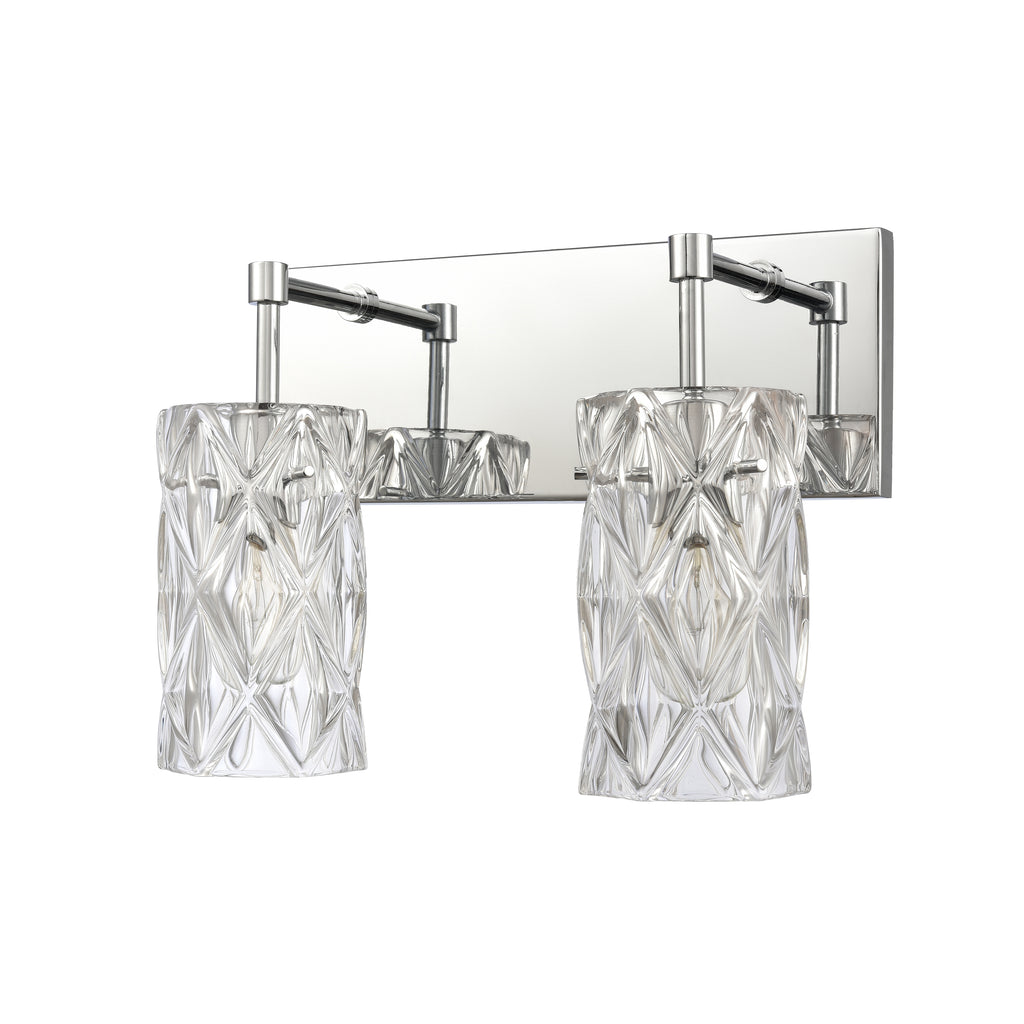 Forma de Crystal 14'' Wide 2-Light Vanity Light - Polished Chrome