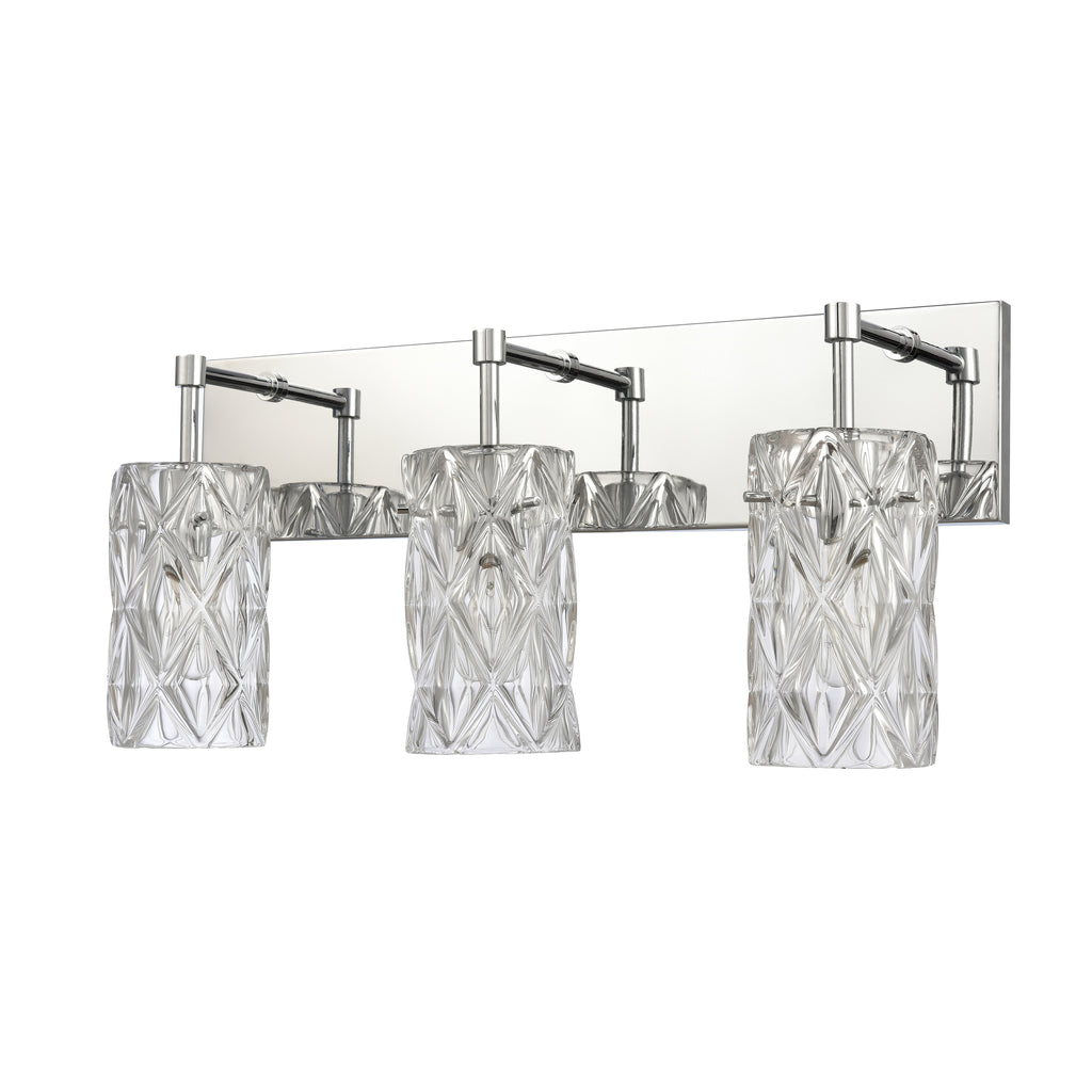 Forma de Crystal 23'' Wide 3-Light Vanity Light - Polished Chrome