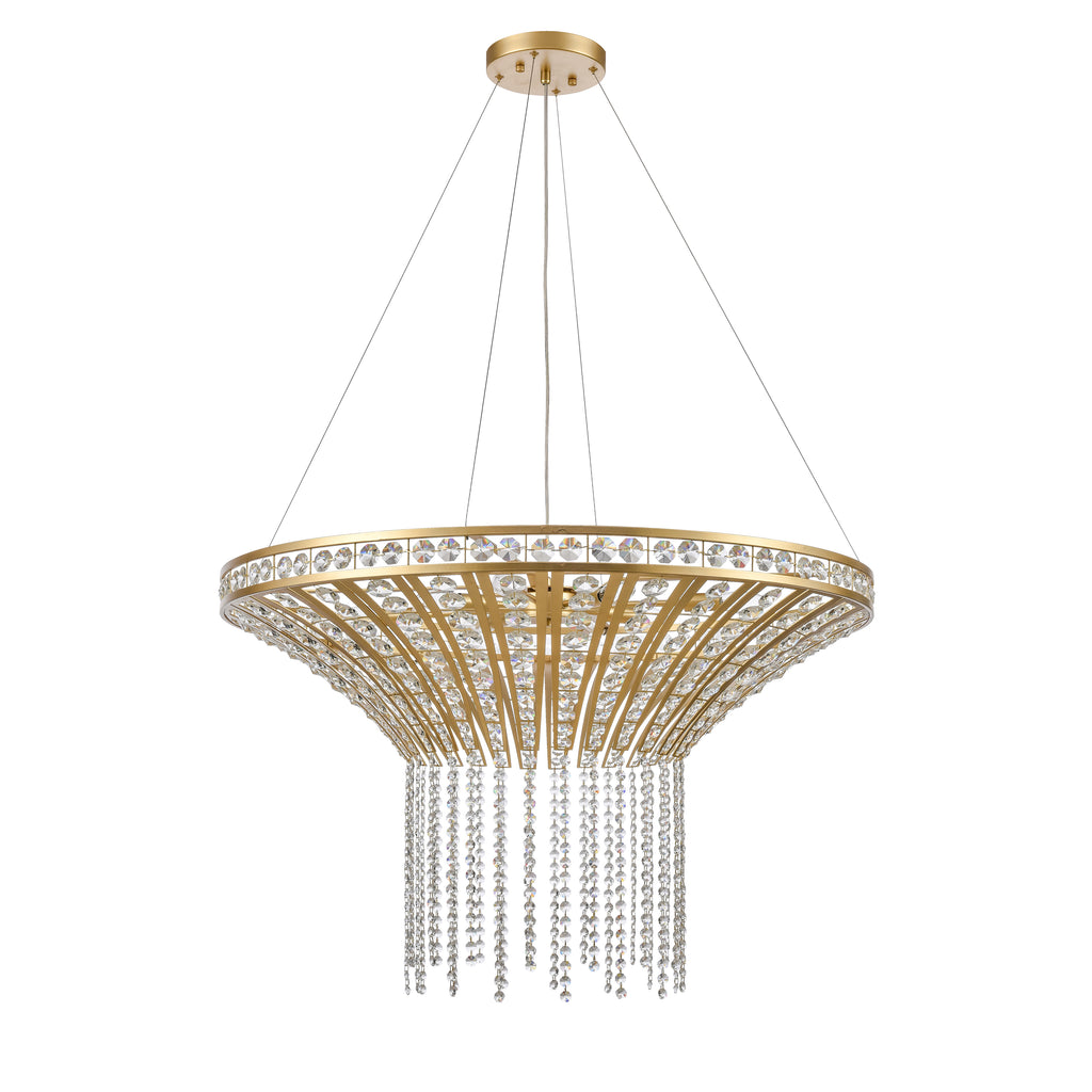 Fantania 36'' Wide 8-Light Chandelier - Champagne Gold
