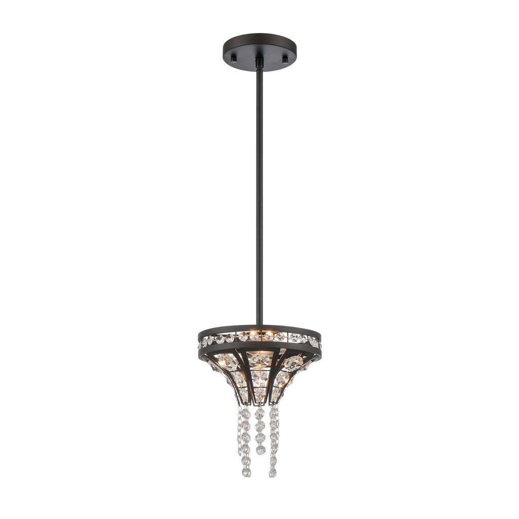 Fantania 8'' Wide 2-Light Mini Pendant - Matte Black