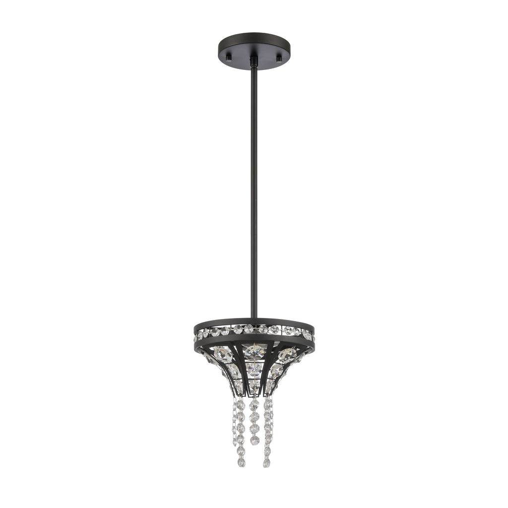 Fantania 8'' Wide 2-Light Mini Pendant - Matte Black