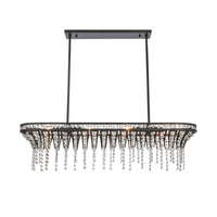 Fantania 36'' Wide 4-Light Linear Chandelier - Matte Black