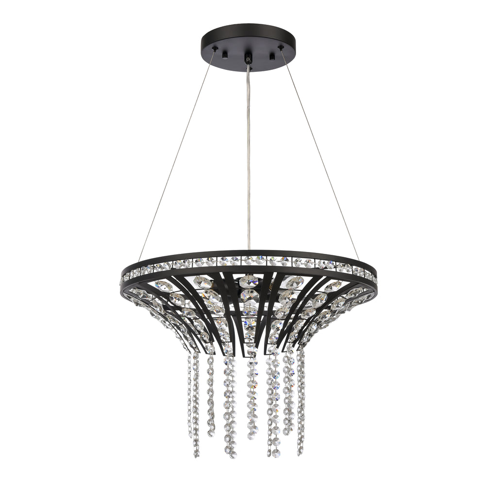 Fantania 18'' Wide 4-Light Chandelier - Matte Black