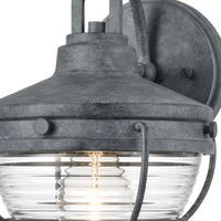 Eastport 10'' High 1-Light Outdoor Sconce - Aged Zinc