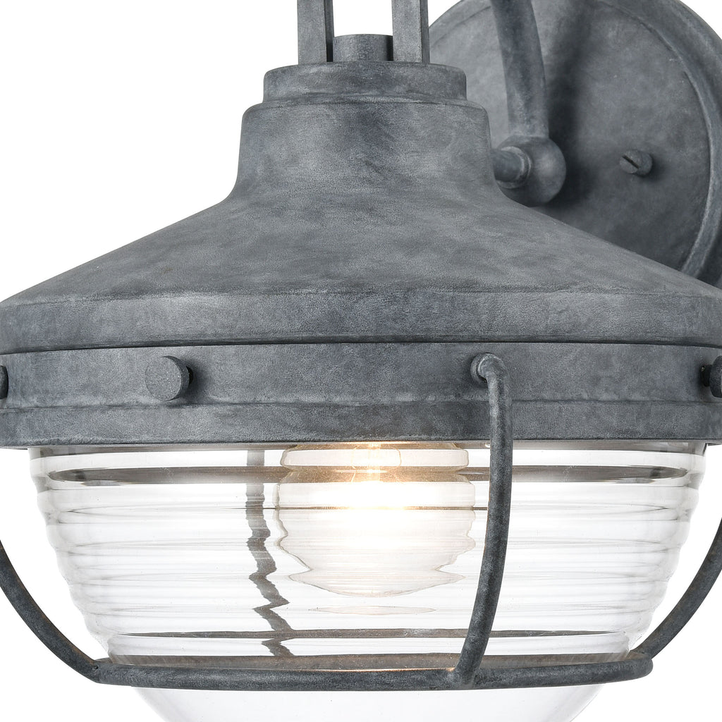 Eastport 12'' High 1-Light Outdoor Sconce - Aged Zinc