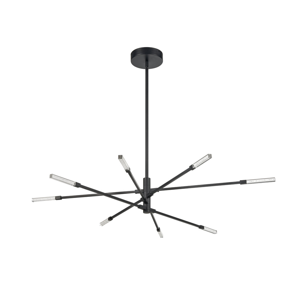 Light Streak 48.5'' Wide 8-Light Chandelier - Matte Black