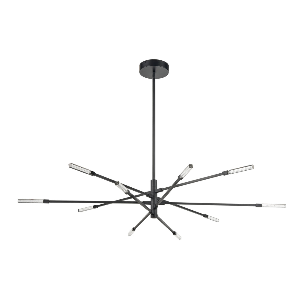 Light Streak 55.5'' Wide 10-Light Chandelier - Matte Black